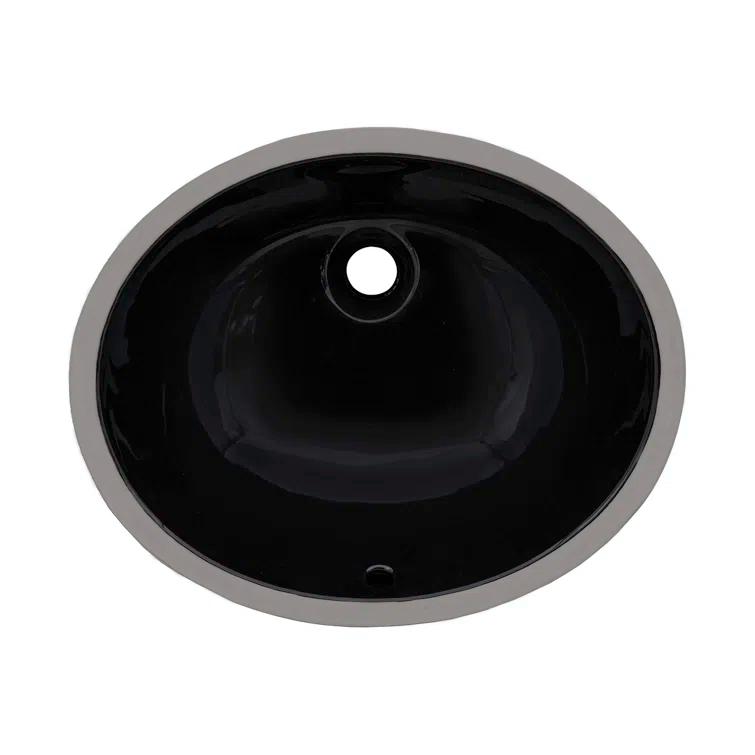 Ruvati 16 x 13 inch Undermount Bathroom Sink Oval Porcelain Ceramic with Overflow