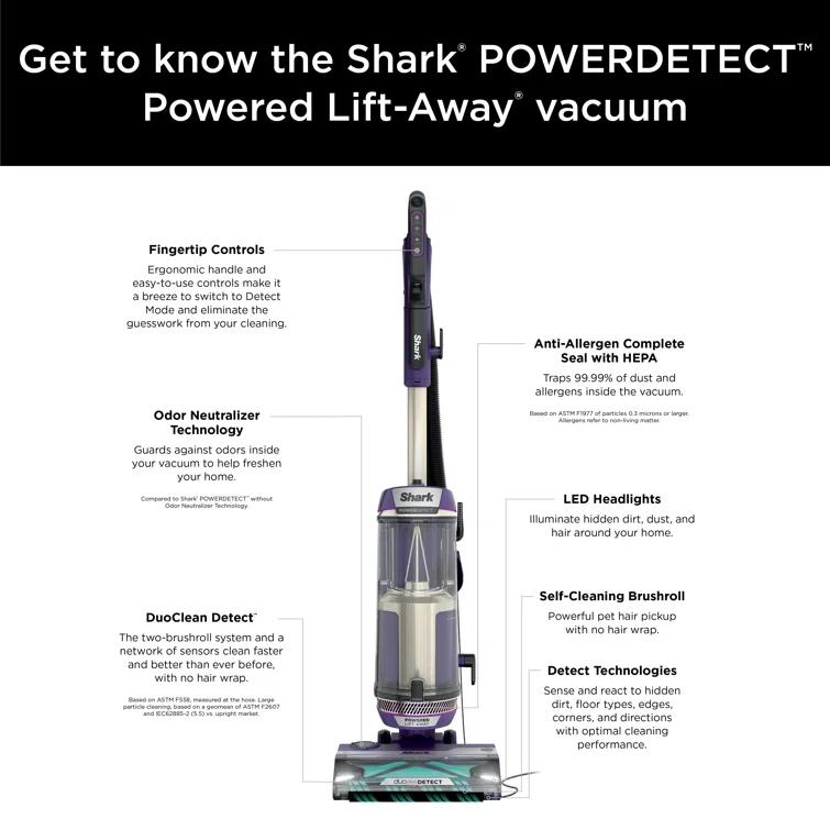 Shark ® POWERDETECT Upright Vacuum with DuoClean Detect Technology