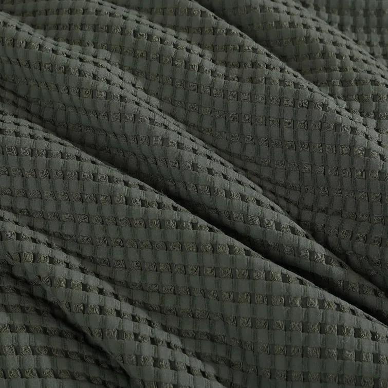 Kenneth Cole Solid Waffle Reversible Comforter Set