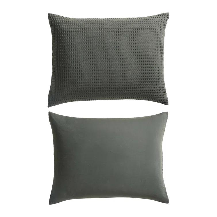 Kenneth Cole Solid Waffle Reversible Comforter Set