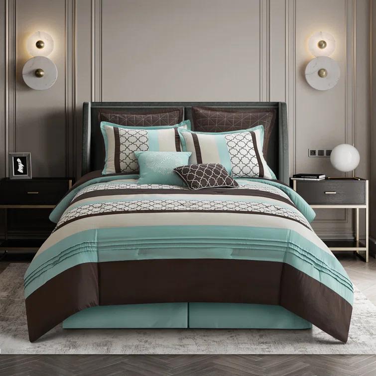 Avalon Microfiber Modern & Contemporary 8 Piece Comforter Set