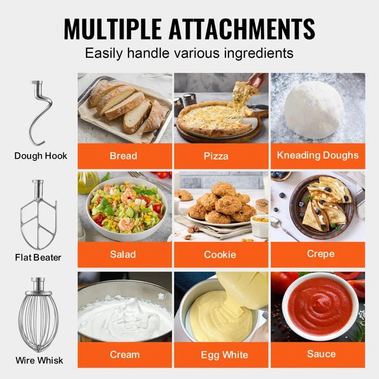 VEVOR 10 Quarts Stand Mixer Beater Mixer Accessory