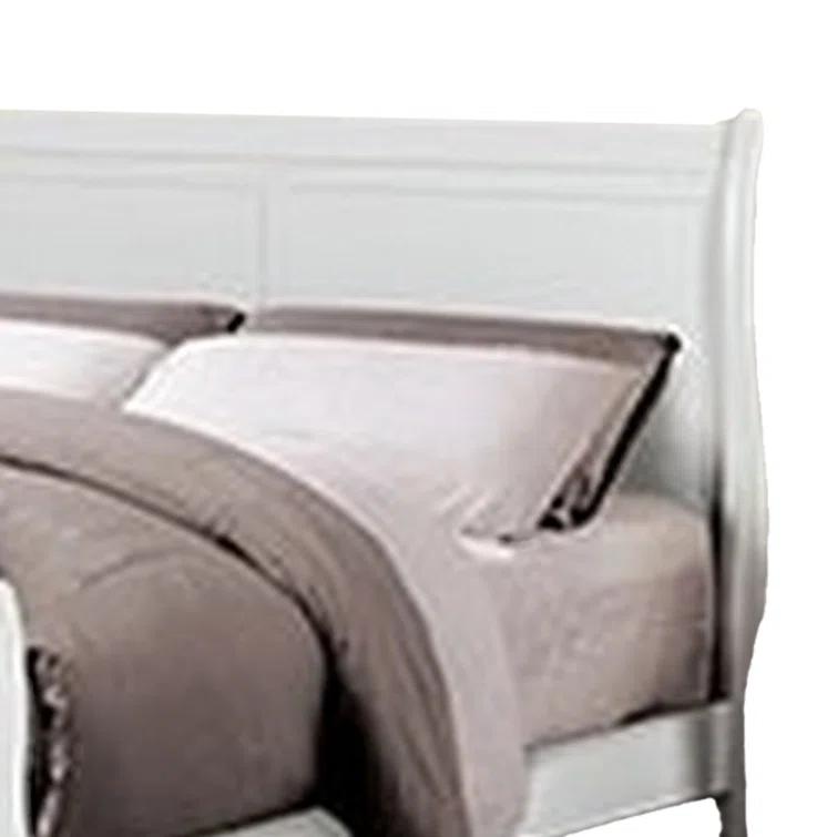 Ryla Bed, Sleigh Panel Headboard, Classic Solid Wood