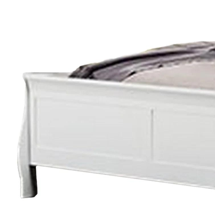 Ryla Bed, Sleigh Panel Headboard, Classic Solid Wood