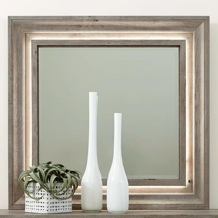 Kemondre Panel Bed, Dresser & Mirror Set