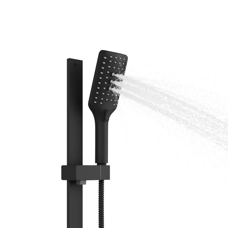 Pulse Showerspas Resort 10-in Rain Showerhead Combo Shower System with Adjustable Handshower Slide Bar and Pressure Balanced Mixing Valve 3008-MB-1.8GPM