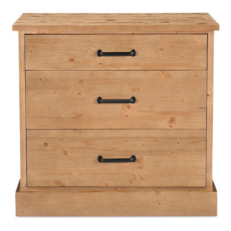 Ianna 3 Drawer Nighstand Honey Pine