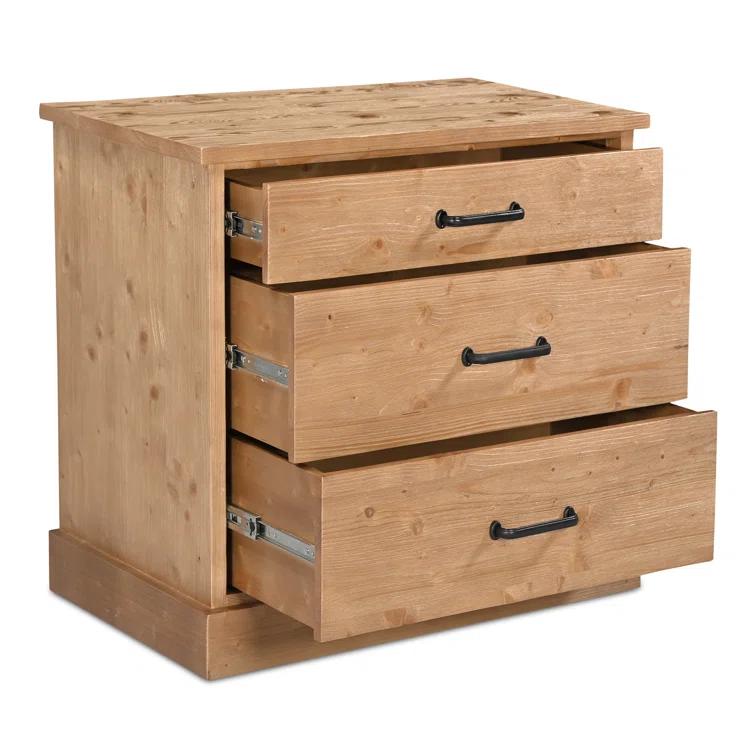 Ianna 3 Drawer Nighstand Honey Pine
