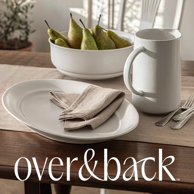 over&back Washed 100% Linen Table Runner - Machine Washable