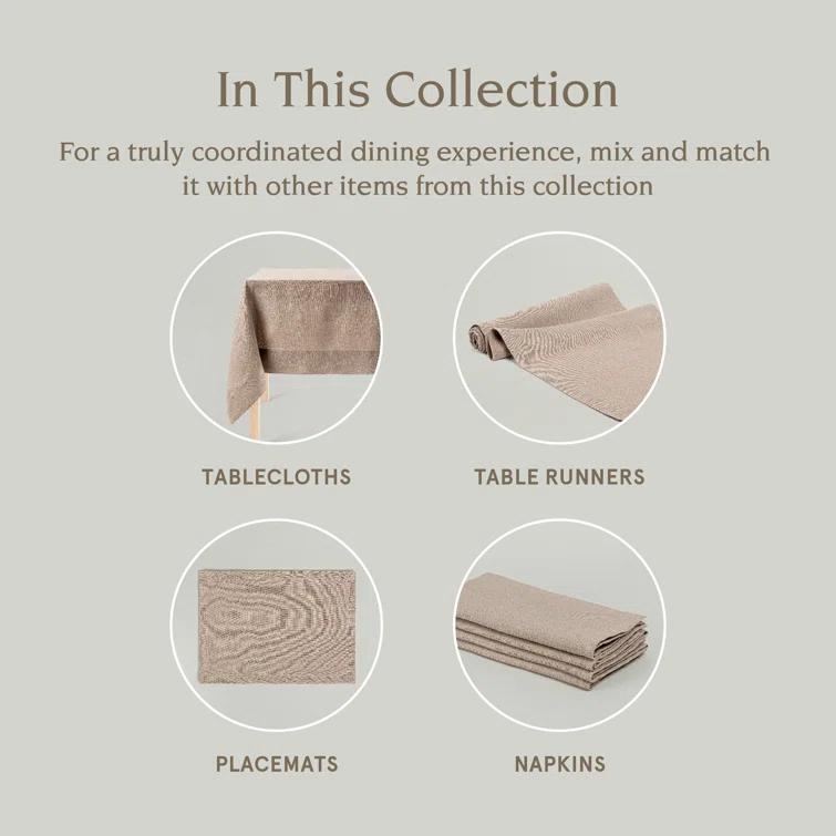 over&back Washed 100% Linen Table Runner - Machine Washable