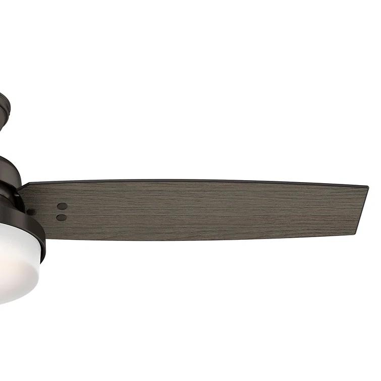 Hunter Fan 52" Sentinel 3 -Blade Standard Ceiling Fan with Remote Control and Light Kit Included