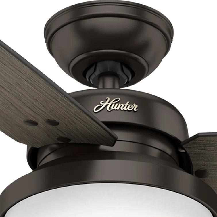 Hunter Fan 52" Sentinel 3 -Blade Standard Ceiling Fan with Remote Control and Light Kit Included