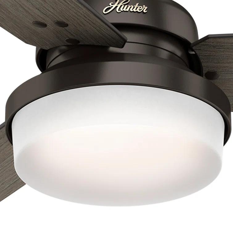 Hunter Fan 52" Sentinel 3 -Blade Standard Ceiling Fan with Remote Control and Light Kit Included