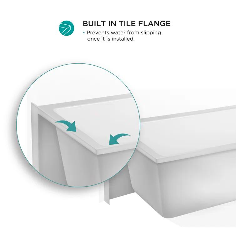 Apron Soaking Acrylic Bathtub