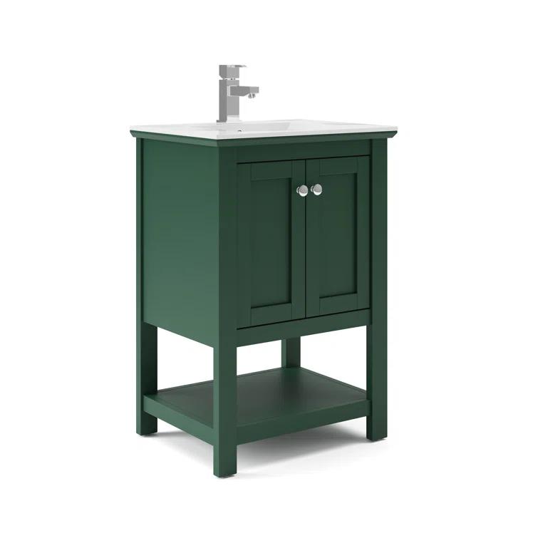 Manchester 24" Freestanding Single Sink Bathroom Vanity with Integrated Sink (Faucet Not Included)