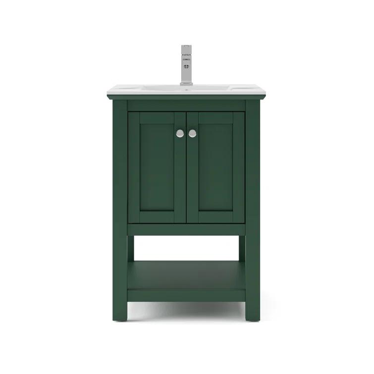 Manchester 24" Freestanding Single Sink Bathroom Vanity with Integrated Sink (Faucet Not Included)