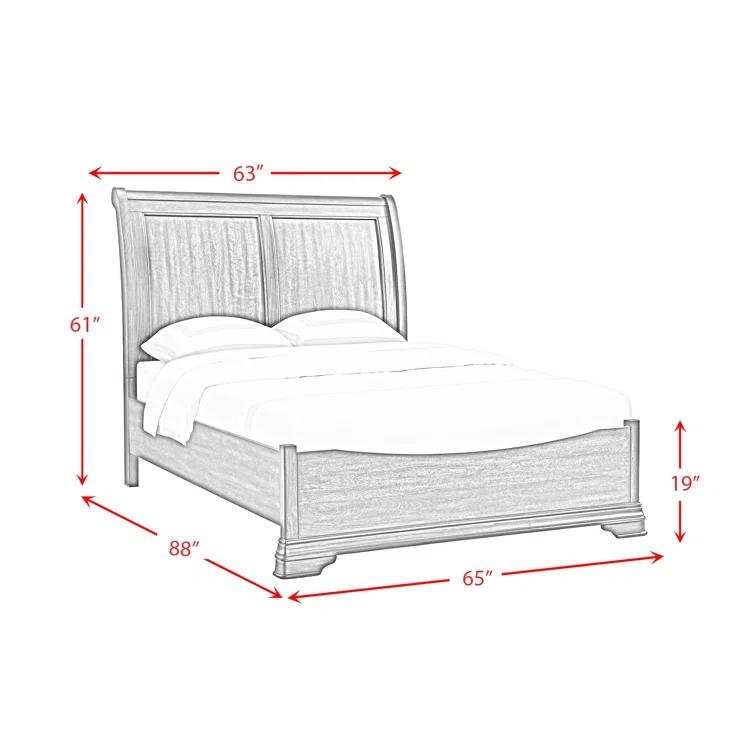 Picket House Furnishings Stark 5PC Bedroom Set In Cherry