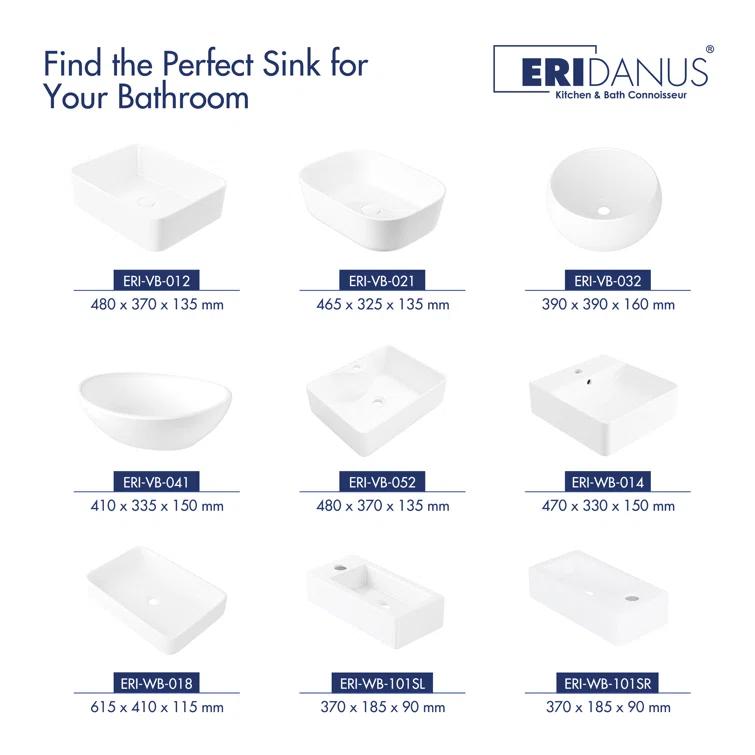Naples 16" W x 5" H Square Vitreous ChinaBathroom Countertop Sink Vessel Sink in White