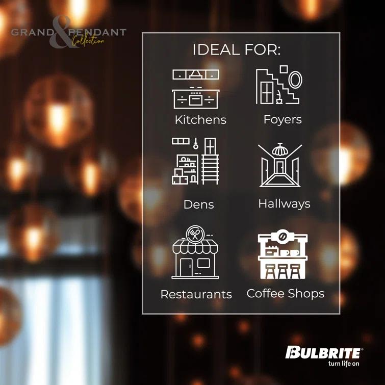 LED Grand 4 Watt 13" Pear Shaped Bulb and Pendant Kit