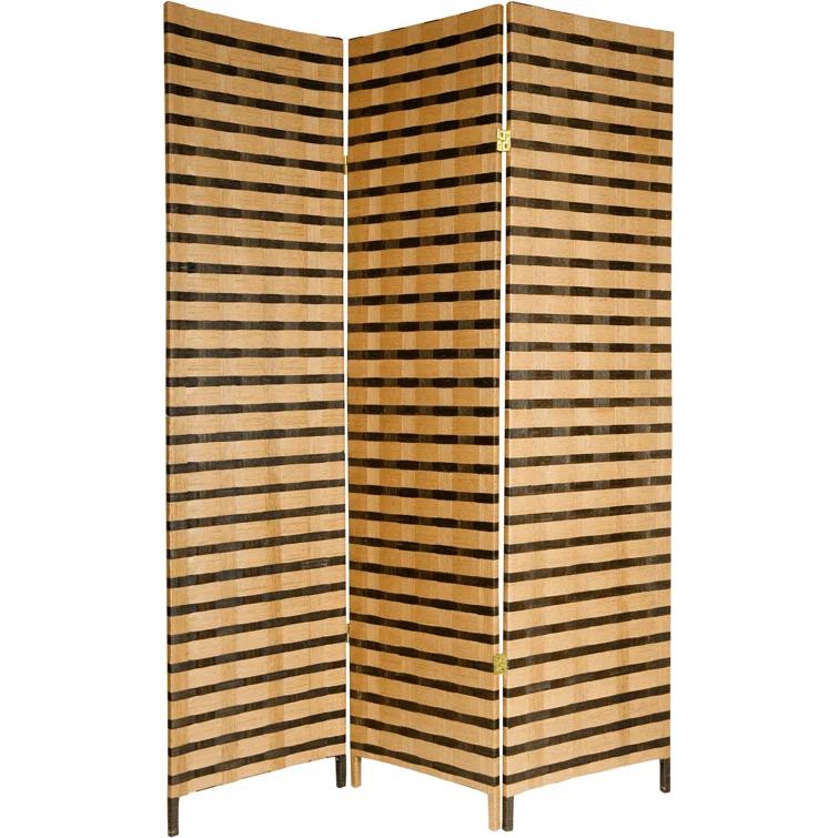 Oriental Furniture 6 ft. Tall Two Tone Natural Fiber Room Divider