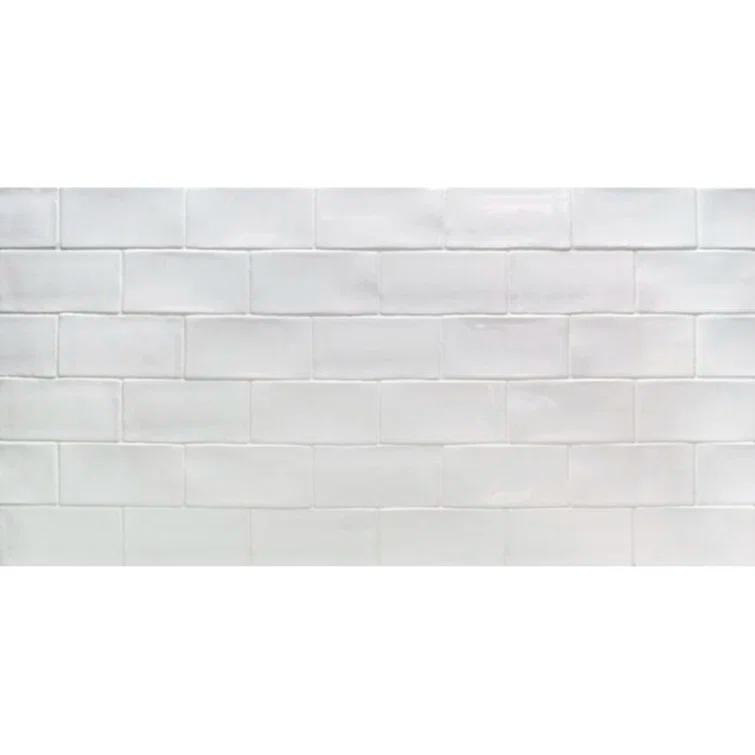 Barcelona 3x6 Blanco Polished Ceramic Subway Wall Tile (5.38 Sq. Ft. / Case)