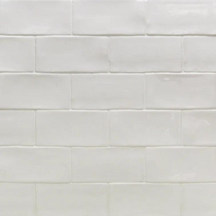 Barcelona 3x6 Blanco Polished Ceramic Subway Wall Tile (5.38 Sq. Ft. / Case)