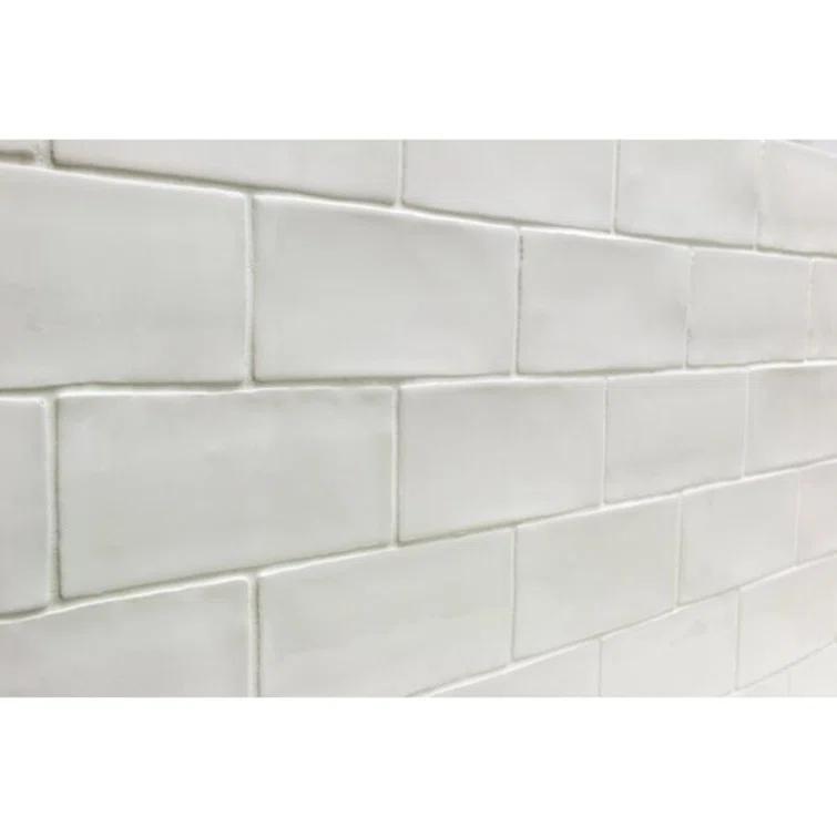 Barcelona 3x6 Blanco Polished Ceramic Subway Wall Tile (5.38 Sq. Ft. / Case)