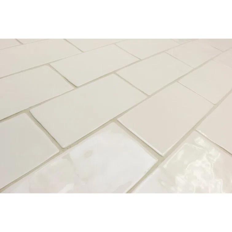 Barcelona 3x6 Blanco Polished Ceramic Subway Wall Tile (5.38 Sq. Ft. / Case)