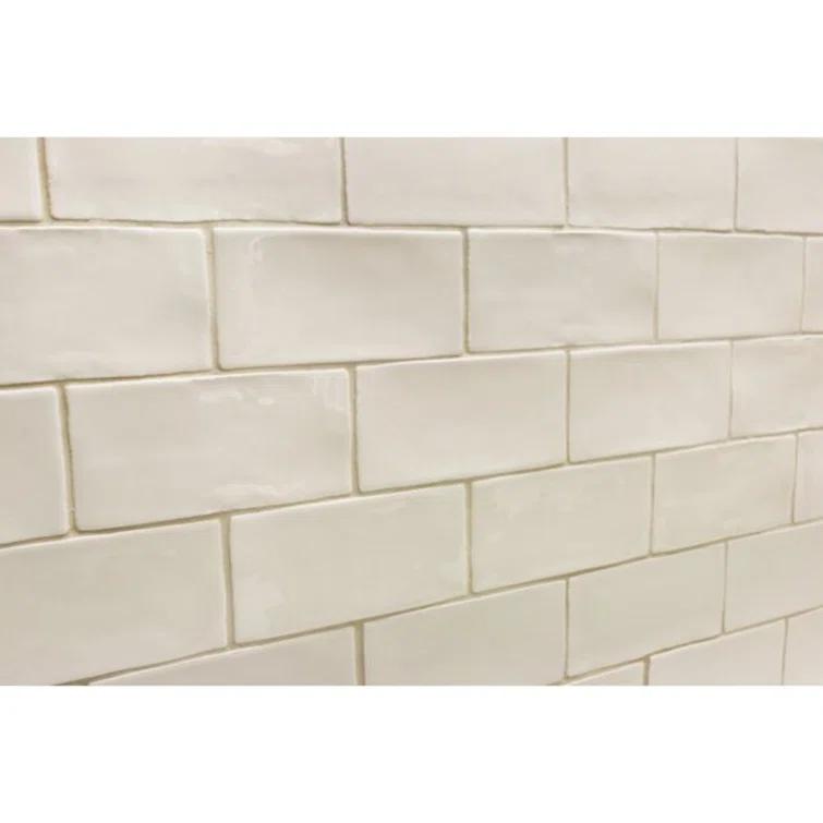 Barcelona 3x6 Blanco Polished Ceramic Subway Wall Tile (5.38 Sq. Ft. / Case)