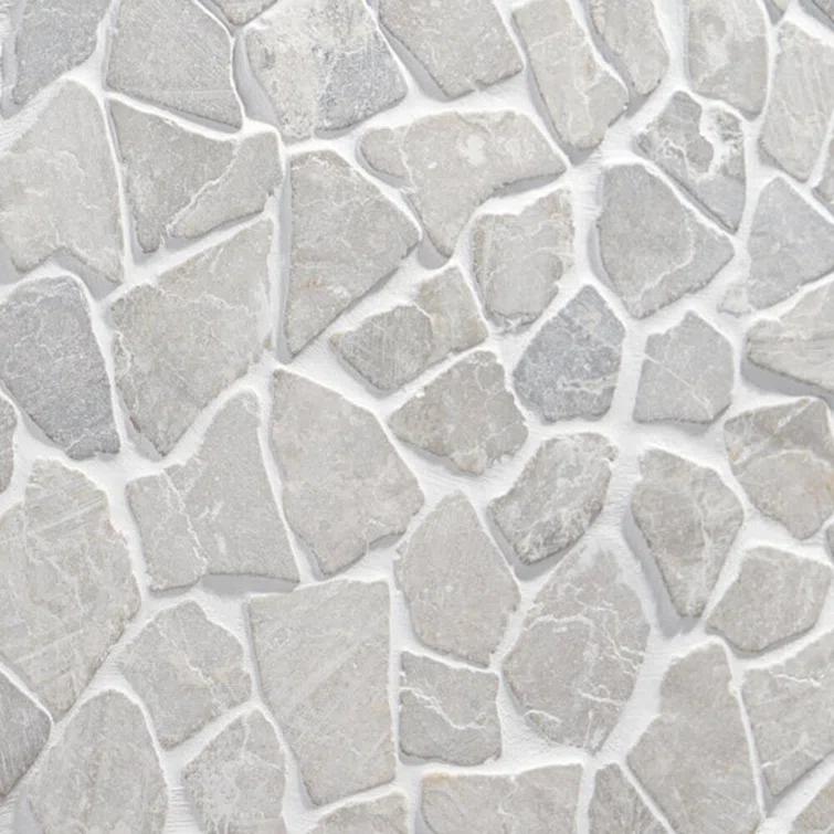 Picturesque Tumbled 11.81 in. x 11.81 in. Gray Floor and Wall Mosaic (0.97 sq. ft. / Sheet)