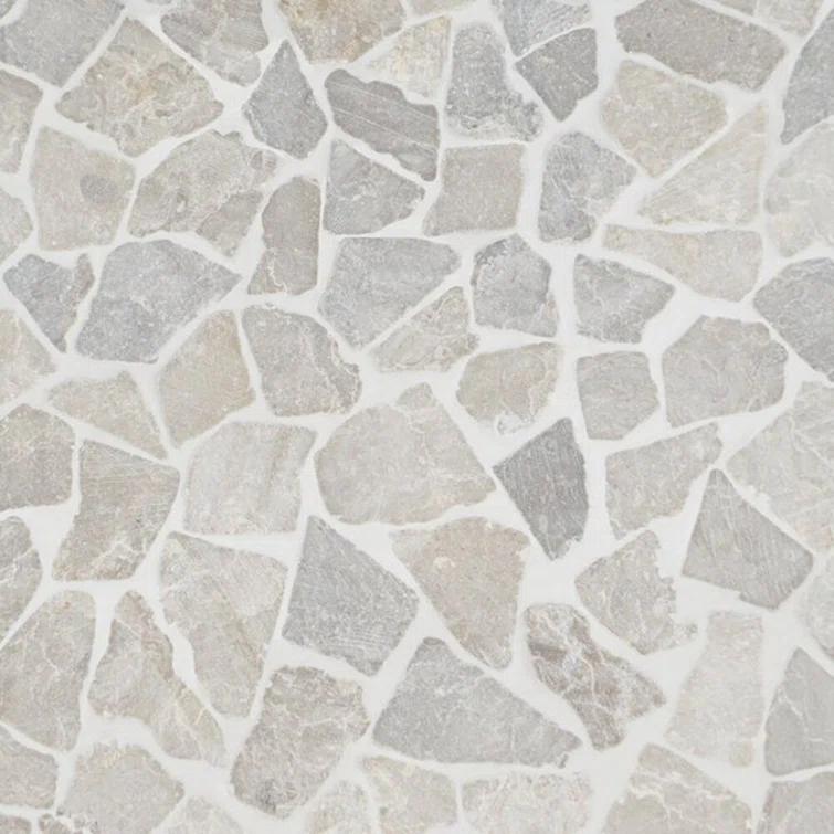 Picturesque Tumbled 11.81 in. x 11.81 in. Gray Floor and Wall Mosaic (0.97 sq. ft. / Sheet)