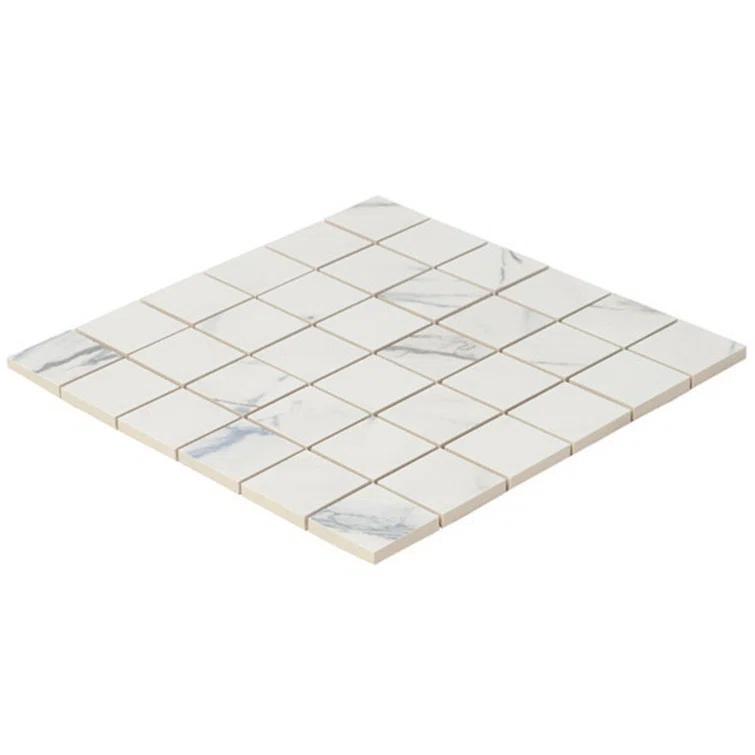Calacatta Indigo 2" x 2" Porcelain Grid Mosaic Wall & Floor Tile