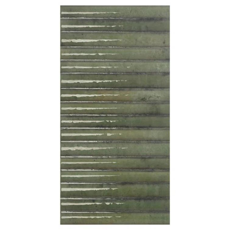 Canu 5.9 In. x 11.81 In. Polished Fluted Ceramic Subway Wall Tile (9.68 Sq. Ft. / Case)