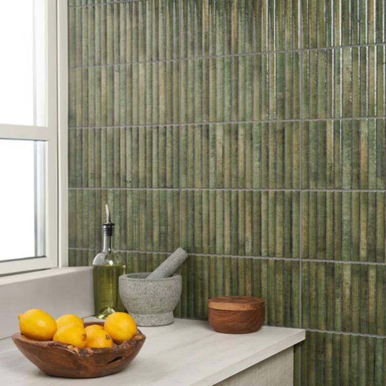 Canu 5.9 In. x 11.81 In. Polished Fluted Ceramic Subway Wall Tile (9.68 Sq. Ft. / Case)