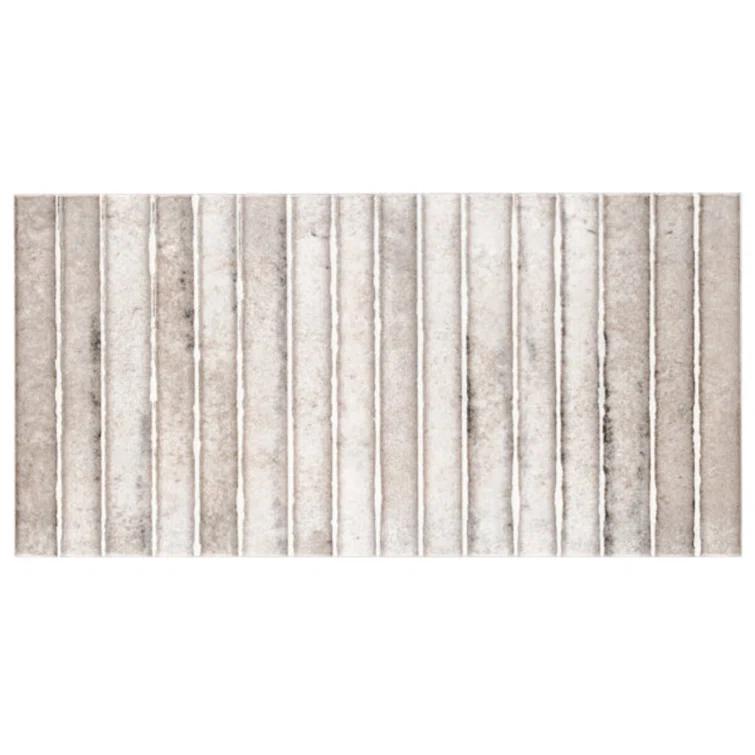 Canu 5.9 In. x 11.81 In. Polished Fluted Ceramic Subway Wall Tile (9.68 Sq. Ft. / Case)