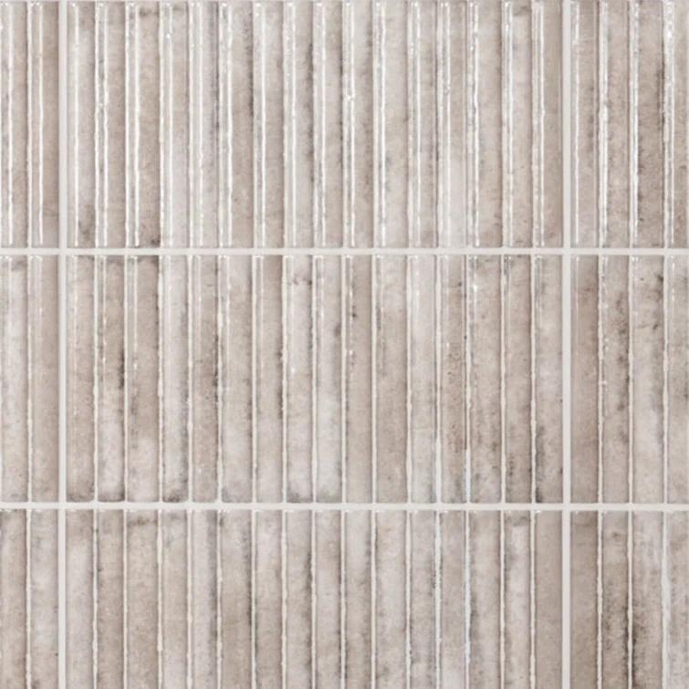 Canu 5.9 In. x 11.81 In. Polished Fluted Ceramic Subway Wall Tile (9.68 Sq. Ft. / Case)