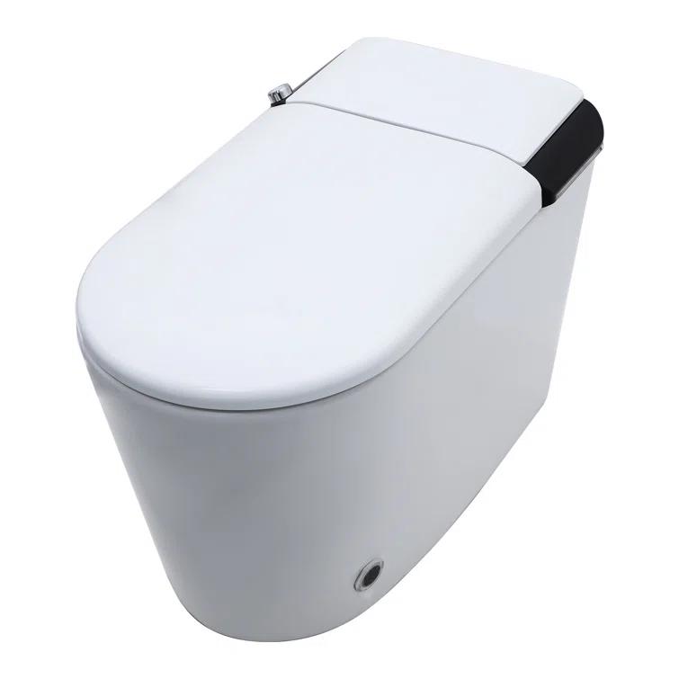 1.28 GPF Smart Bidet Toilet Single Flush Elongated Toilet Bidet Warm Water Clean Auto Flush Bidet