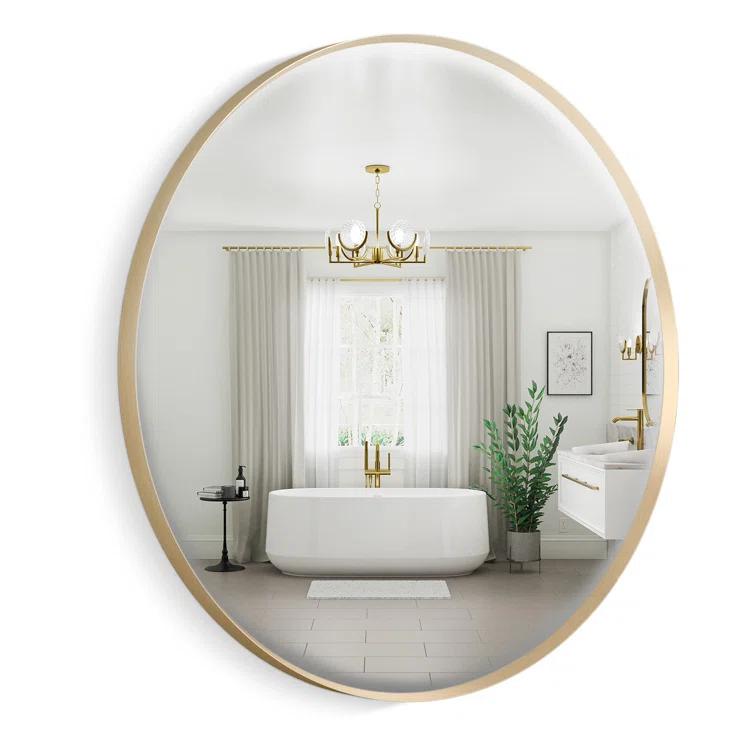 Essential Round Wall Mirror, Bathroom/Vanity Mirror with Frame