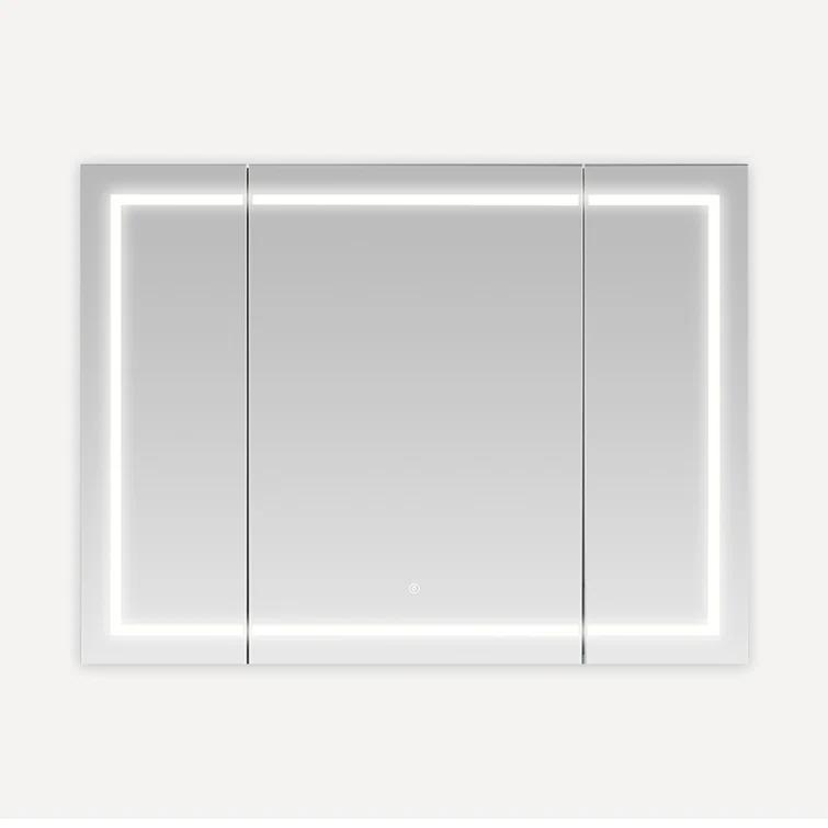 AQUADOM R3-4036E Royale Medicine Cabinet with Electrical Outlets, Defogger, Adjustable LED 3X Magnifying Mirror.
