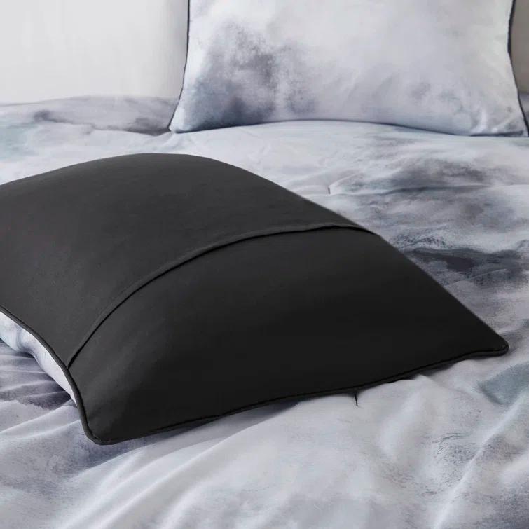 Cassiopeia Watercolor Tie Dye Printed Comforter Set with Throw Pillow