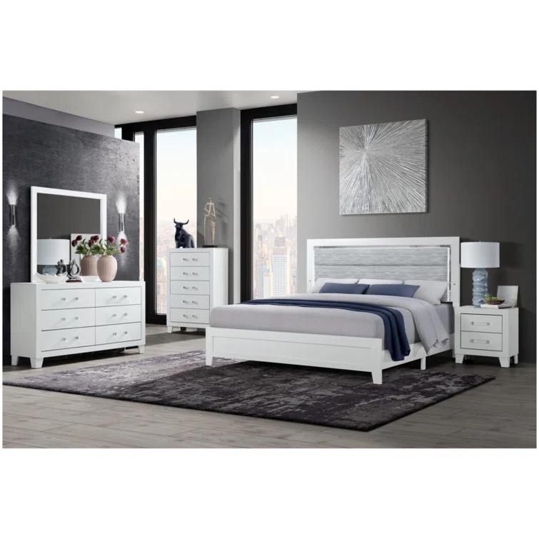 Luccia White 5pc Bedroom Set