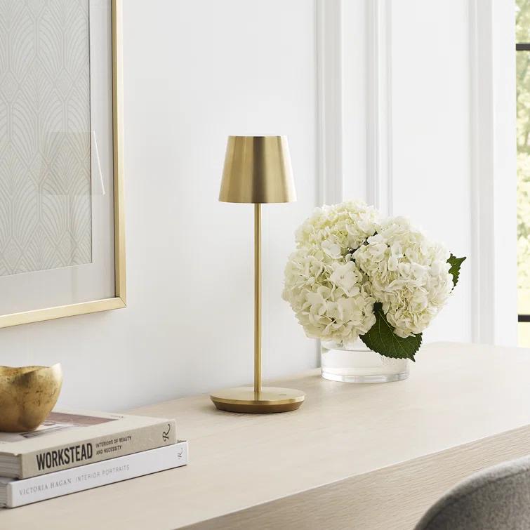 Carla Cordless Table Lamp - Brass