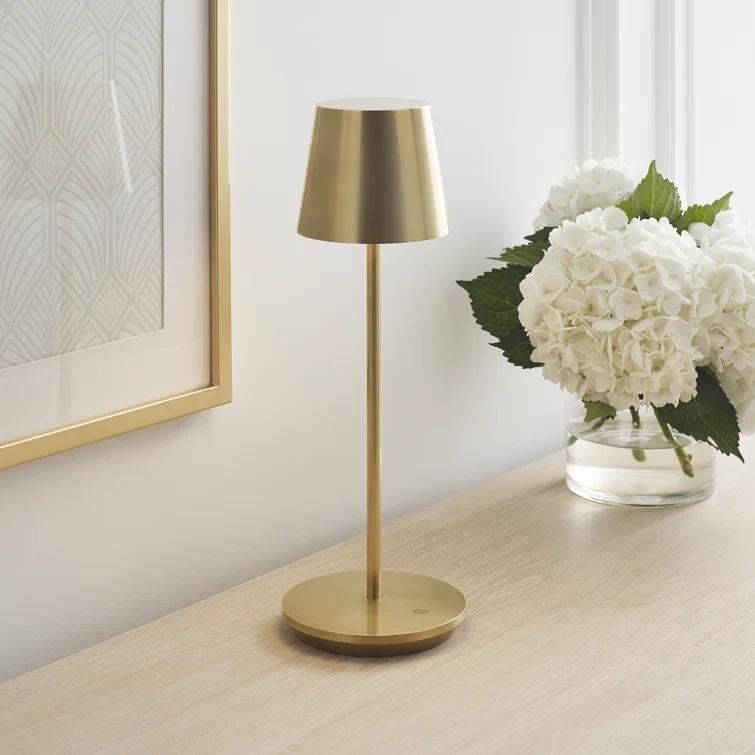 Carla Cordless Table Lamp - Brass