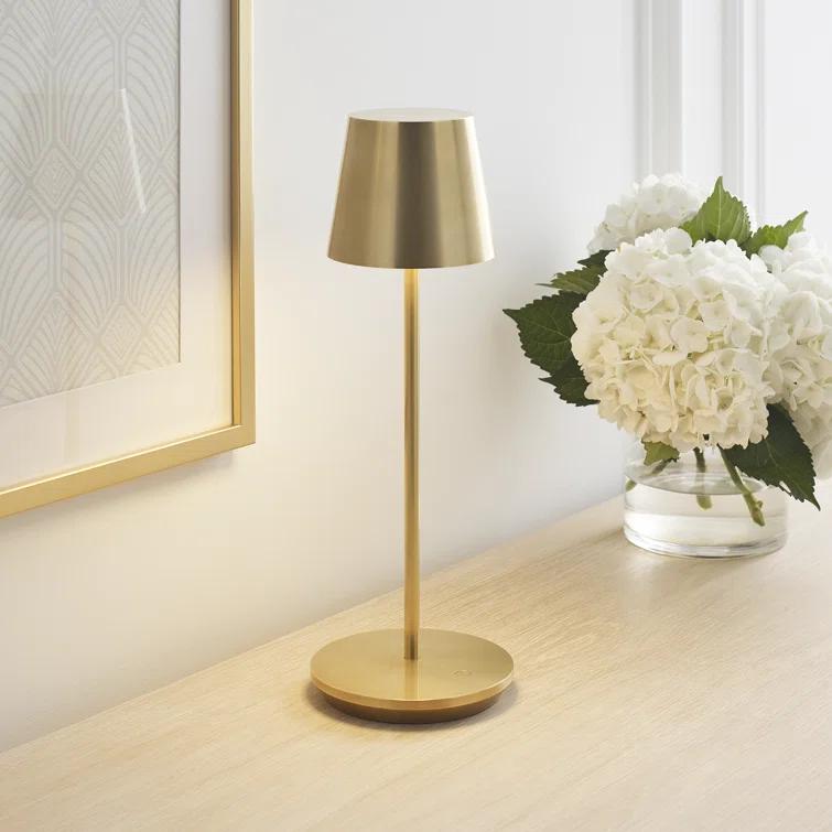 Carla Cordless Table Lamp - Brass