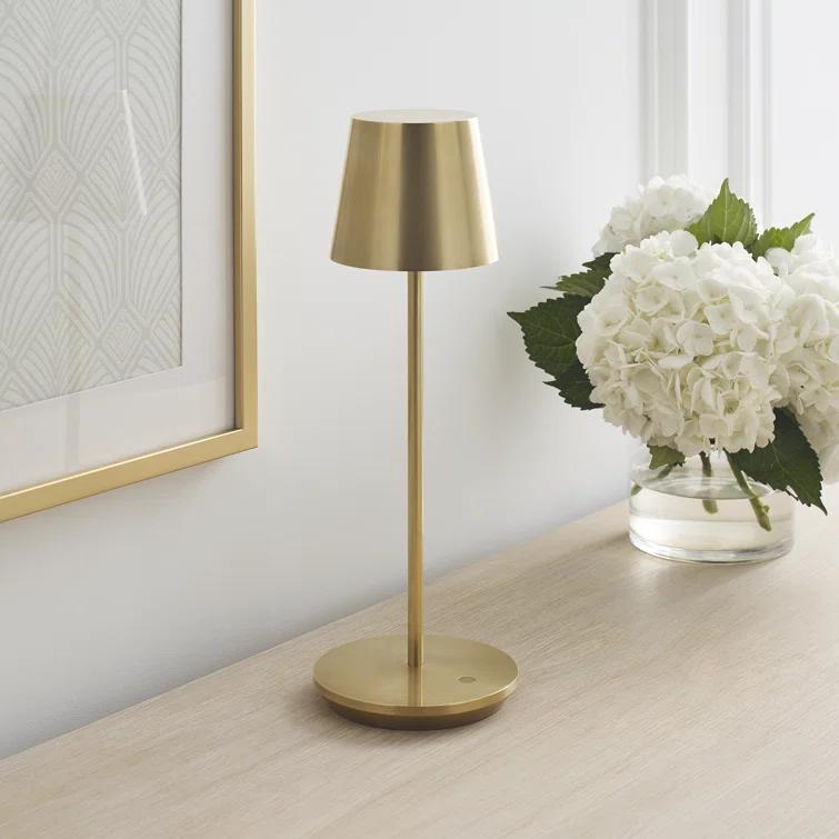 Carla Cordless Table Lamp - Brass