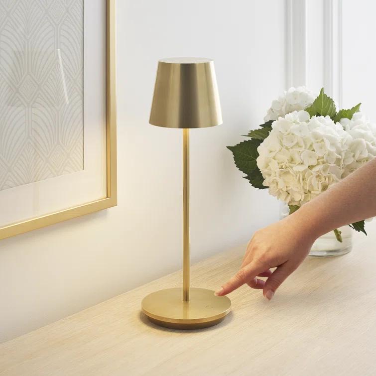 Carla Cordless Table Lamp - Brass
