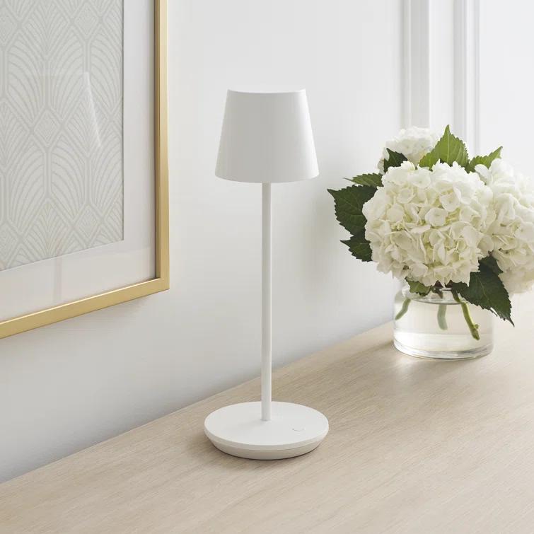 Carla Cordless Table Lamp - White / Small