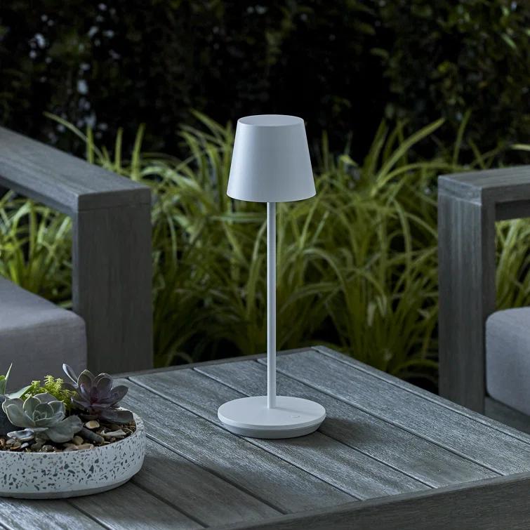 Carla Cordless Table Lamp - White / Small