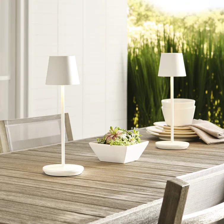 Carla Cordless Table Lamp - White / Small