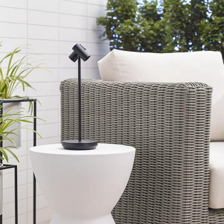 Black Adjustable Cordless Outdoor LED Table Lamp